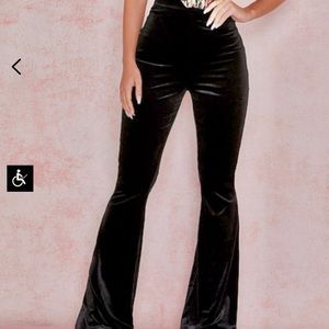 House of CB velvet black flares size S